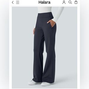 HALARA Dark Blue Wide-Leg Pants